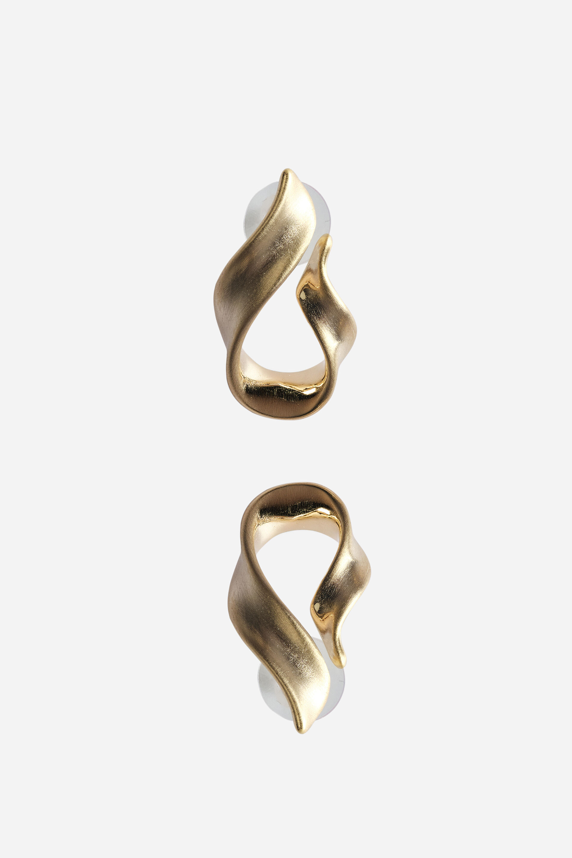 Molten Gold Twist Earrings, , image 3